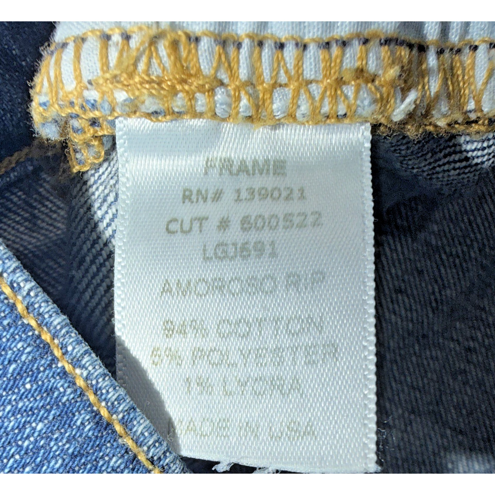 FRAME Le Garcon Amoroso Rip Distressed Boyfriend Jeans 6/28 - Picture 4 of 8
